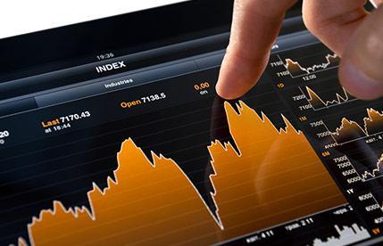 Screenshot of an online trading platform displaying market data, charts, and trading tools.