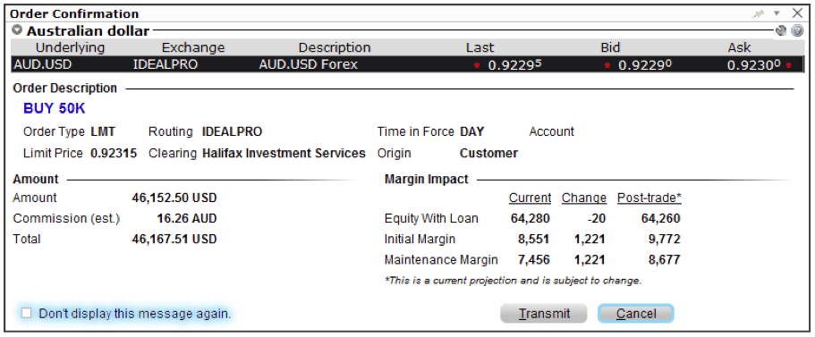 TWS-Australian-Dollar-Confirmation Halifax TWS Order Confirmation