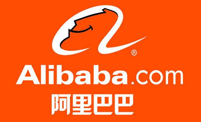 https://www.google.com/search?q=Alibaba.com logo and name in white on an orange background.